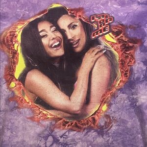 Purple Tiedye Rain on me Large Shirt Ariana Grande and Lady Gaga